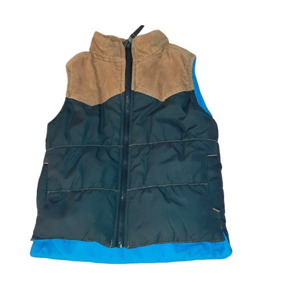 Oshkosh B'gosh Jackets \u0026 Coats | Genuine Kids Oshkosh Infant Boys 24 Month Puffer Corduroy Vest Jacket | Color: Blue/Tan | Size: 24mb | Pumpkinboy18's